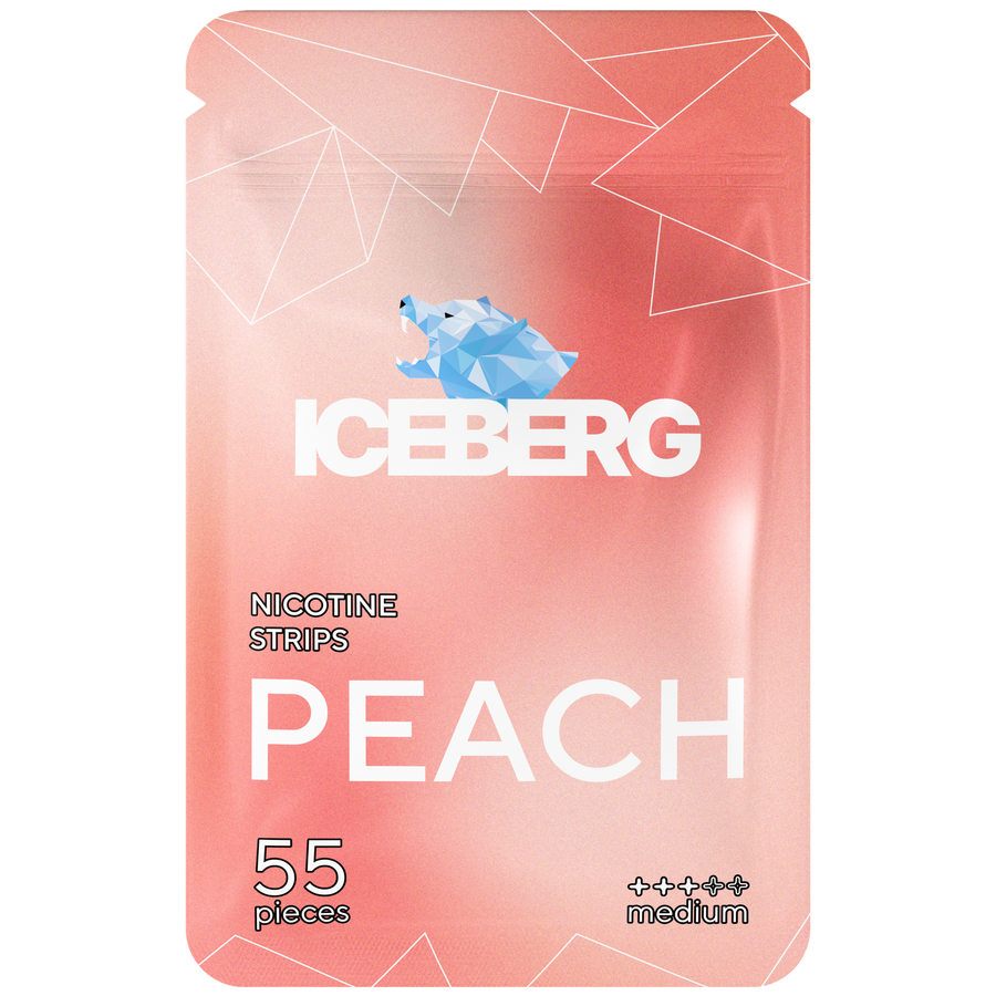 ICEBERG NICOTINE STRIPS PEACH 12.8MG/STRIP