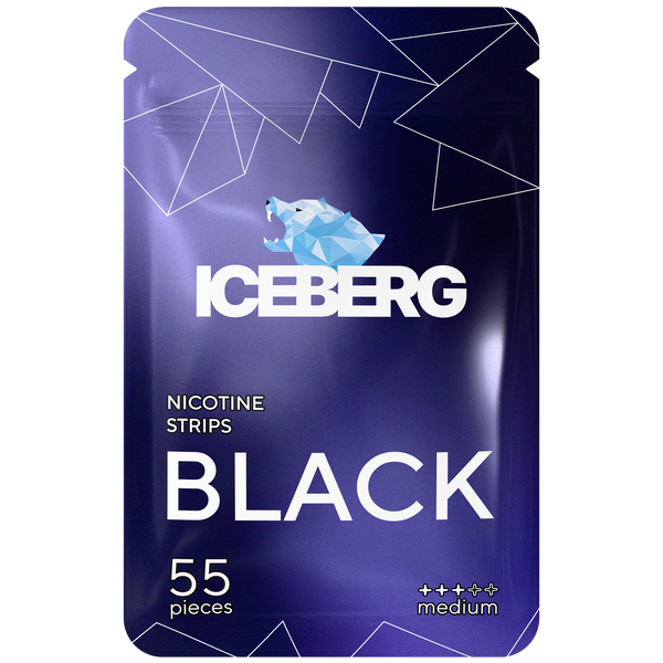 ICEBERG NICOTINE STRIPS BLACK 12.8MG/STRIP